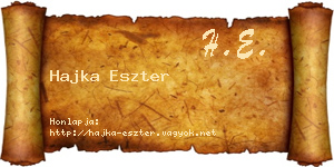 Hajka Eszter névjegykártya