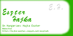 eszter hajka business card